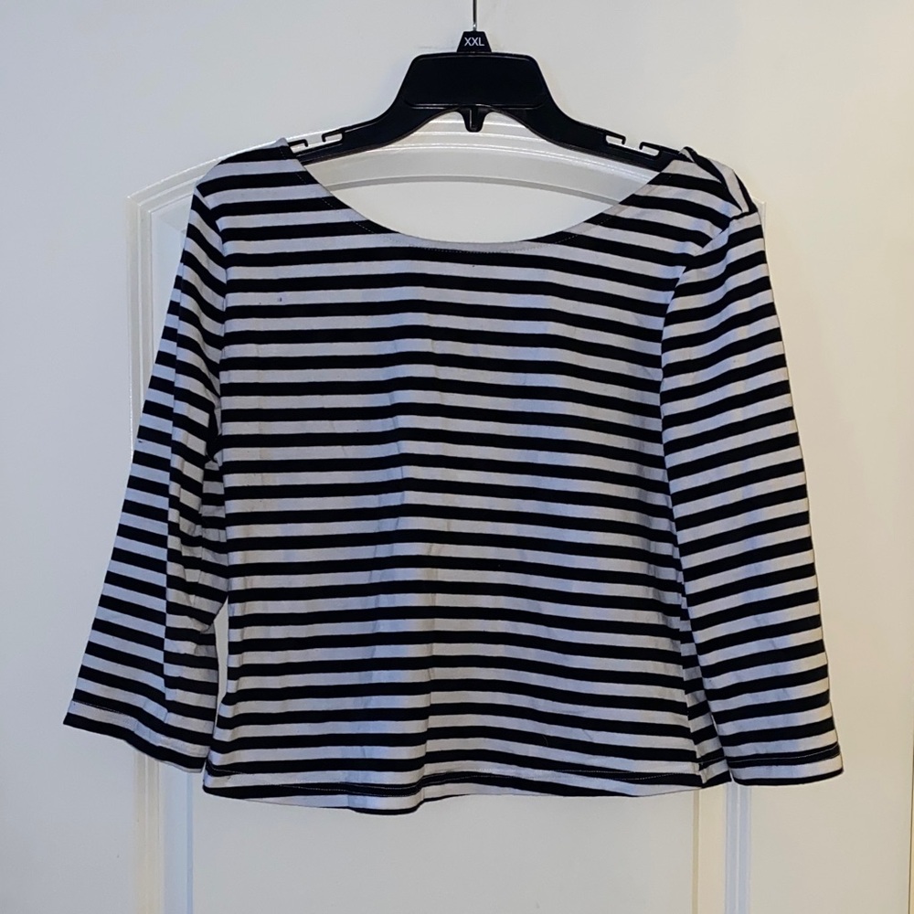 Collectif Monochrome Striped Long Sleeve Top
